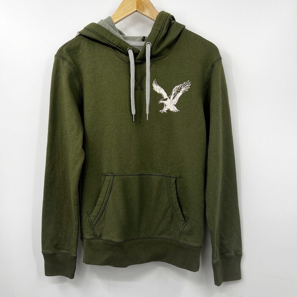 American Eagle Outfitters Pullover Hooded Sweatshirts Stretch‎ Green Size XS